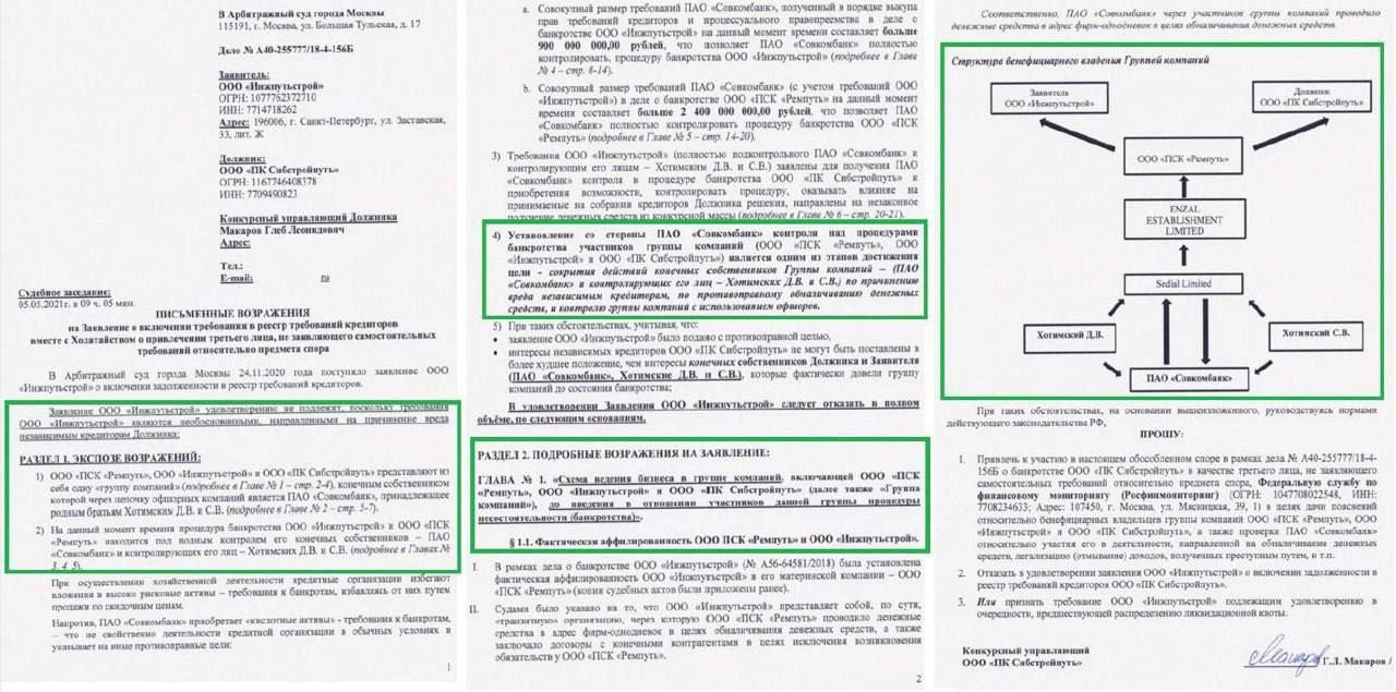 ​Совкомбанк и братья Хотимские уже давно сосредоточились на рейдерским захвате  активов через процедуру банкротства