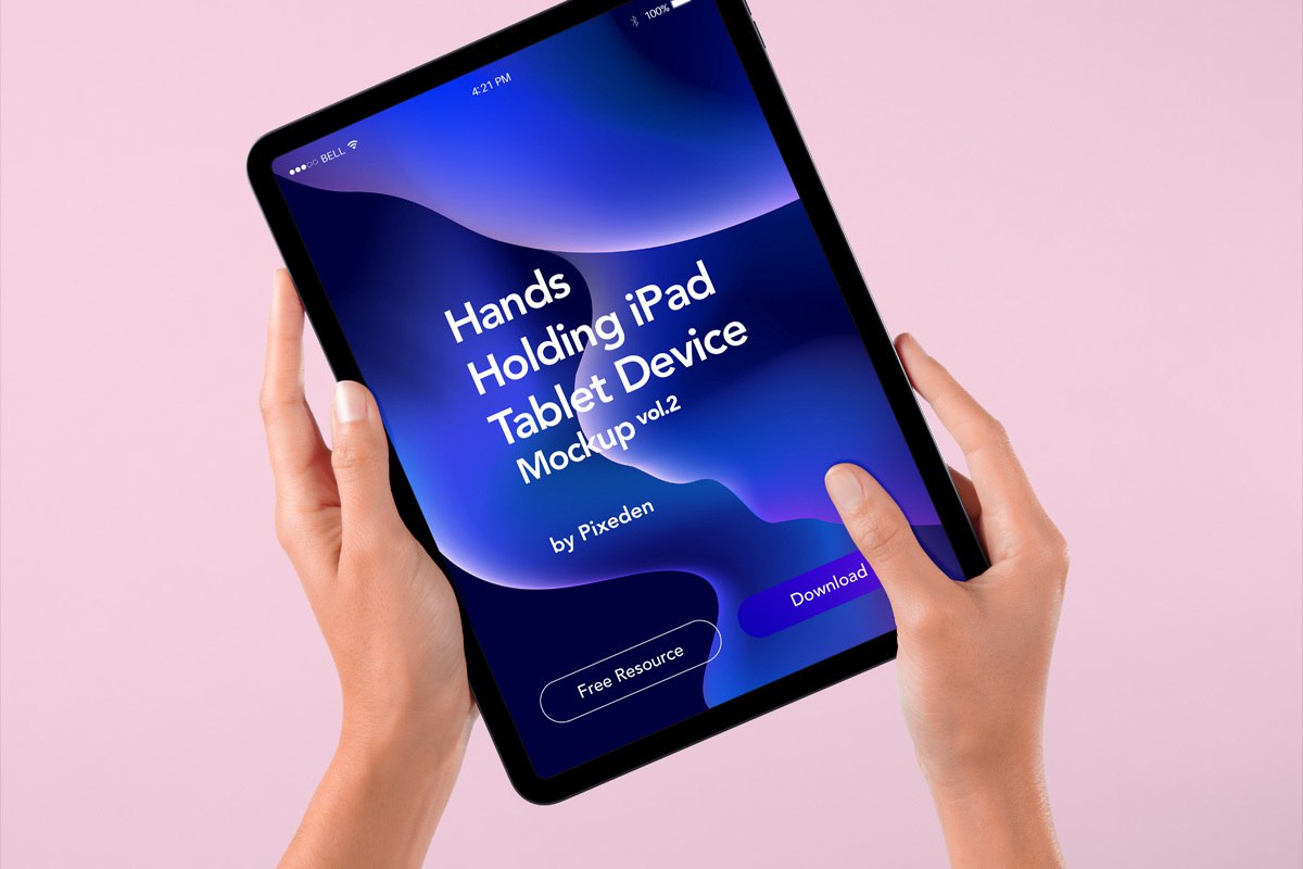 Clay IPAD Mockup in hands