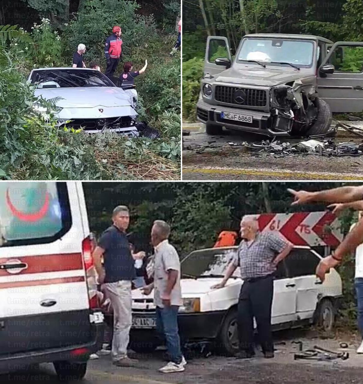 Lamborghini Urus crash