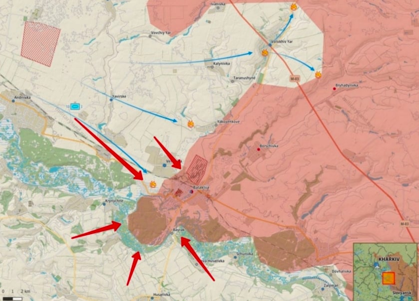 Балаклея карта боевых действий