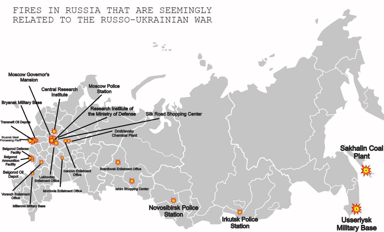 Карта пожаров россии 2022