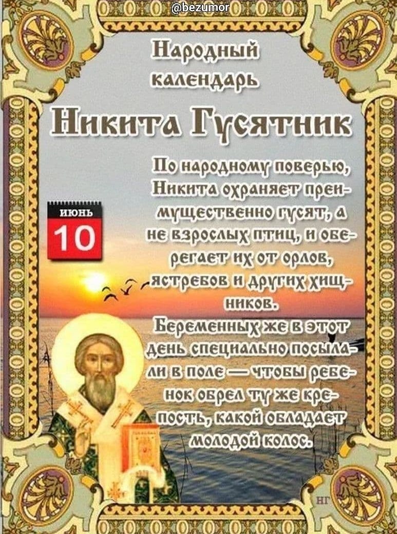 Народный календарь Никита гусятник
