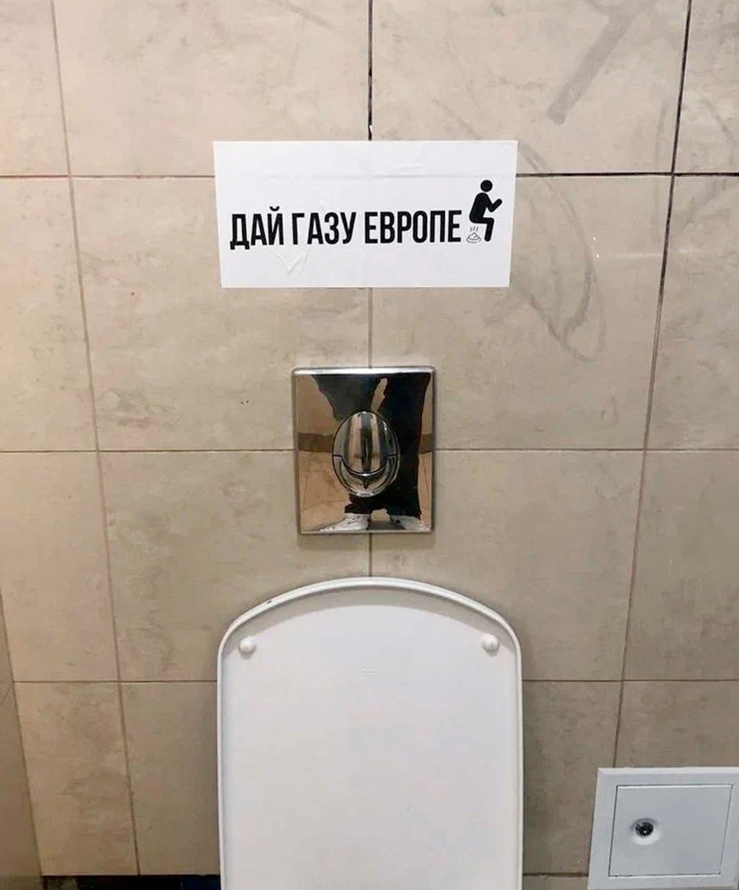 Дай газку. Туалет в торговом центре. Два унитаза в одном туалете. Фотография туалета ТЦ.
